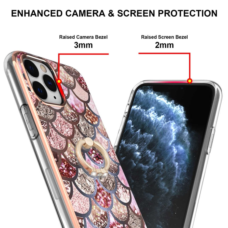 Electroplating Pattern IMD TPU Shockproof Case with Rhinestone Ring Holder, For iPhone 11 Pro, For iPhone 11 Pro Max, For iPhone X / XS, For iPhone XR