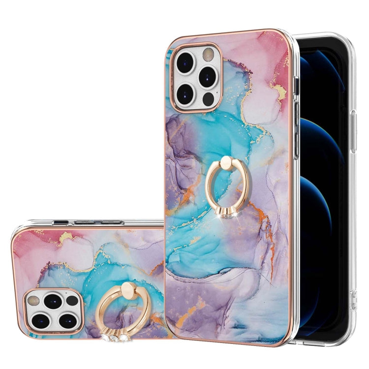 Electroplating Pattern IMD TPU Shockproof Case with Rhinestone Ring Holder, For iPhone XS Max, For iPhone 12 Pro, For iPhone SE 2022 / SE 2020 / 8 / 7, For iPhone 8 Plus / 7 Plus