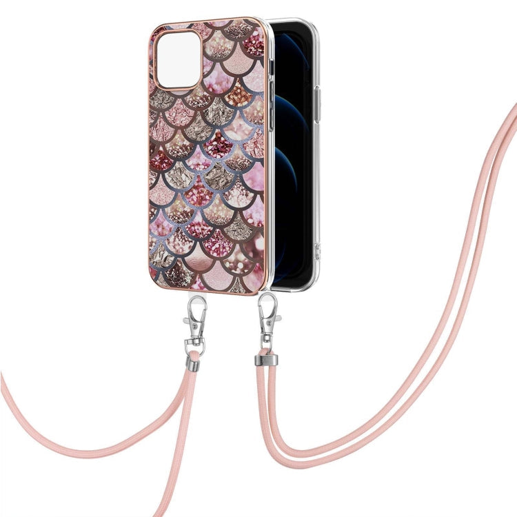 Electroplating Pattern IMD TPU Shockproof Case with Neck Lanyard, For iPhone 13 mini, For iPhone 13, For iPhone 13 Pro, For iPhone 13 Pro Max