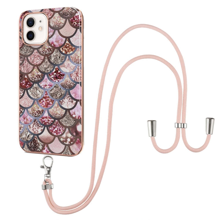 Electroplating Pattern IMD TPU Shockproof Case with Neck Lanyard, For iPhone 12 mini, For iPhone 12 / 12 Pro, For iPhone 12 Pro Max, For iPhone 11