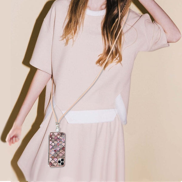 Electroplating Pattern IMD TPU Shockproof Case with Neck Lanyard, For iPhone 11 Pro, For iPhone 11 Pro Max, For iPhone XS / X, For iPhone XR