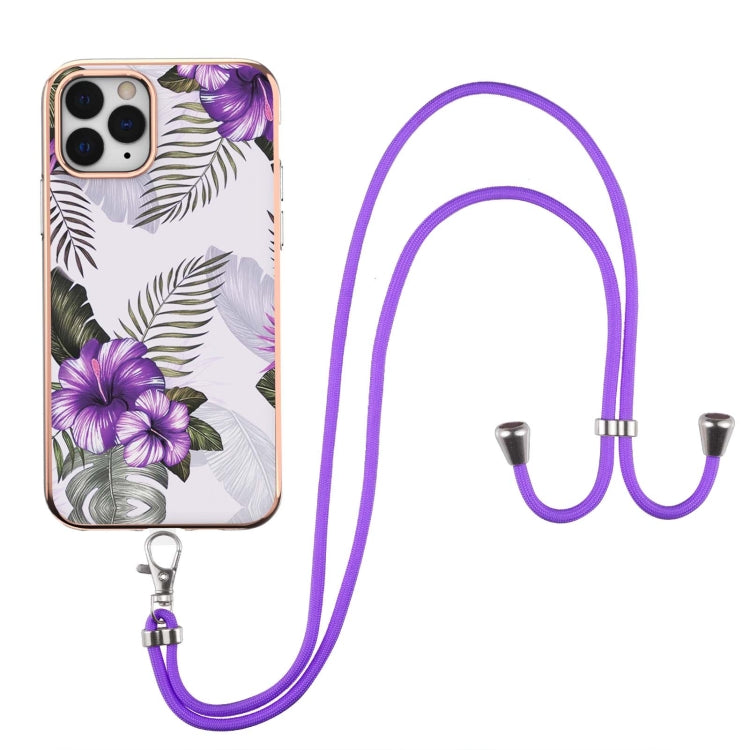 Electroplating Pattern IMD TPU Shockproof Case with Neck Lanyard, For iPhone 11 Pro, For iPhone 11 Pro Max, For iPhone XS / X, For iPhone XR