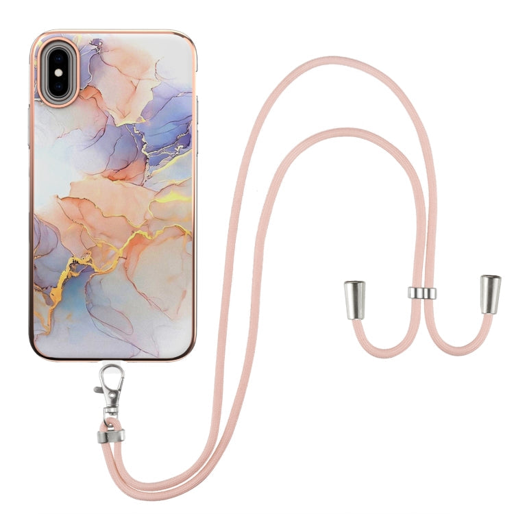 Electroplating Pattern IMD TPU Shockproof Case with Neck Lanyard, For iPhone 11 Pro, For iPhone 11 Pro Max, For iPhone XS / X, For iPhone XR