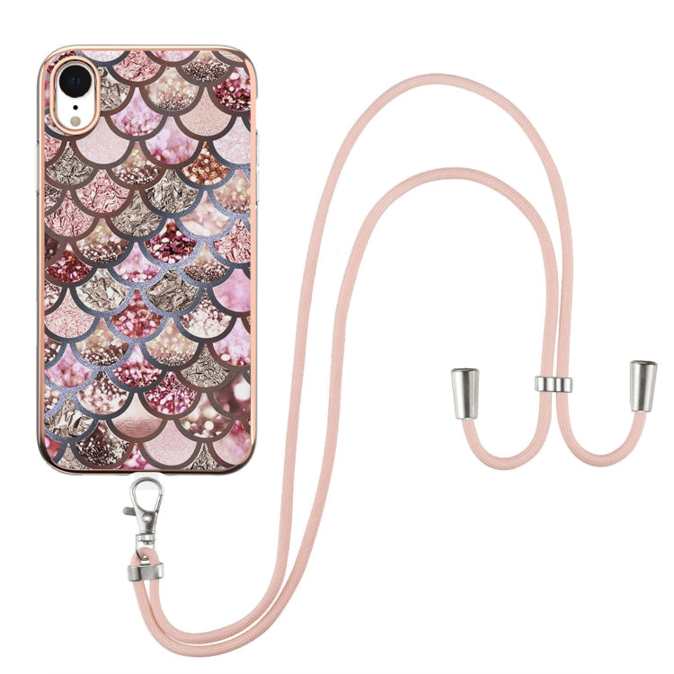 Electroplating Pattern IMD TPU Shockproof Case with Neck Lanyard, For iPhone 11 Pro, For iPhone 11 Pro Max, For iPhone XS / X, For iPhone XR