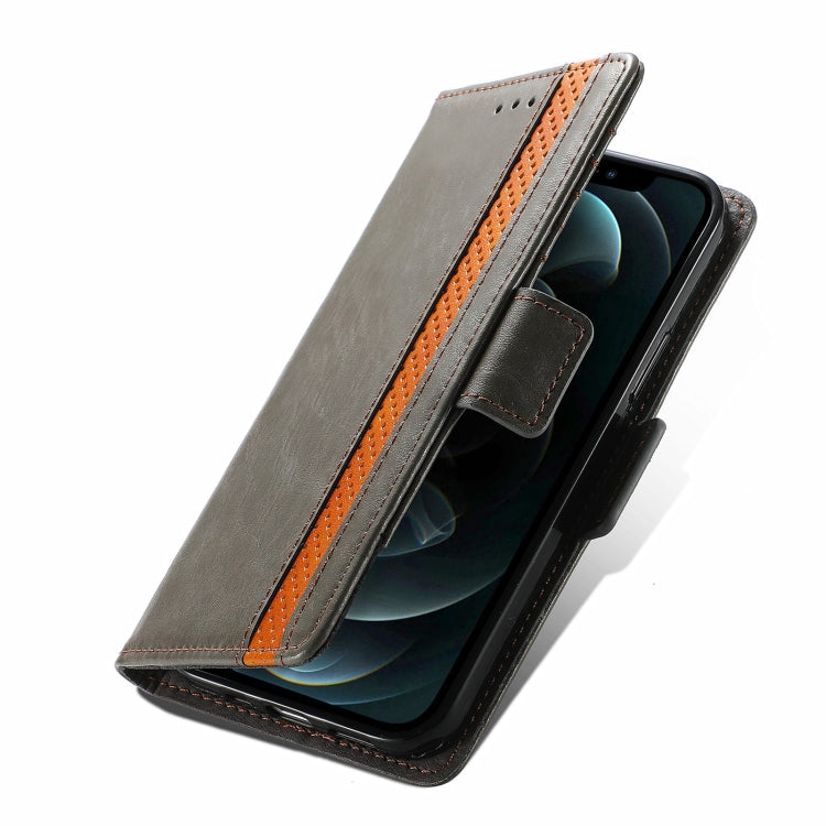 CaseNeo Business Splicing Dual Magnetic Buckle Horizontal Flip PU Leather Case with Holder & Card Slots & Wallet, For iPhone 13 Mini