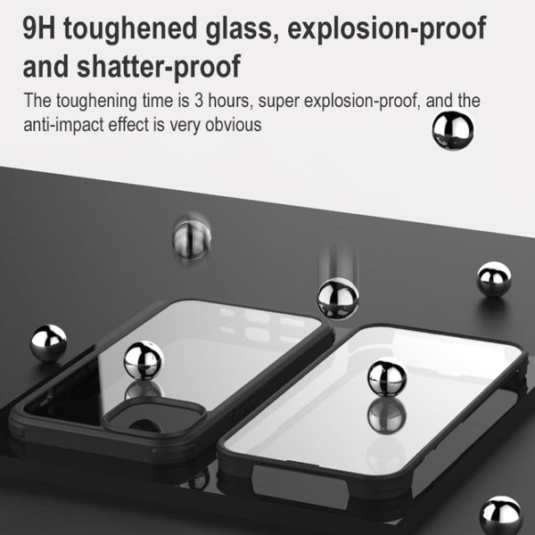 Shockproof TPU + Double-sided Glass Protective Case, For iPhone 13 Pro Max