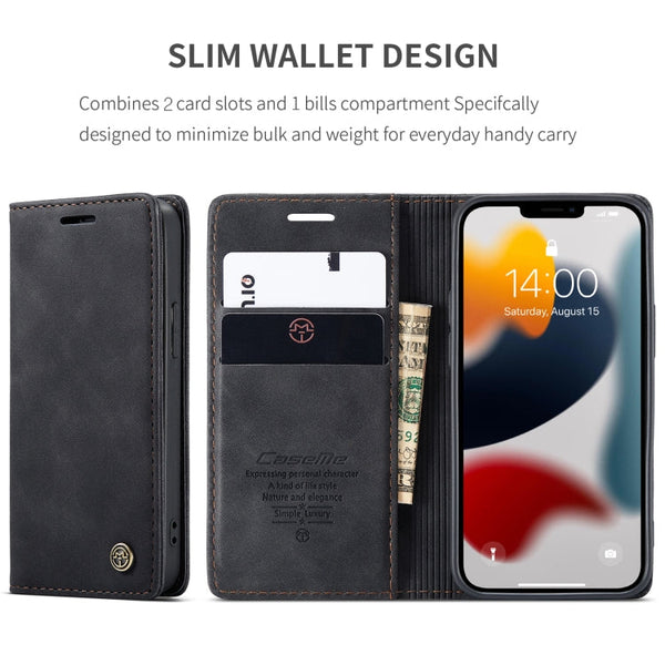 CaseMe-013 Multifunctional Retro Frosted Horizontal Flip Leather Case with Card Slot & Holder & Wallet, For iPhone 13 mini, For iPhone 13, For iPhone 13 Pro, For iPhone 13 Pro Max