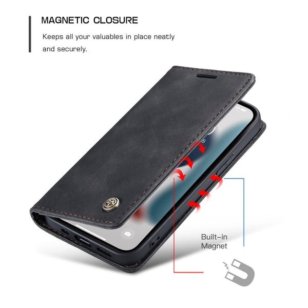 CaseMe-013 Multifunctional Retro Frosted Horizontal Flip Leather Case with Card Slot & Holder & Wallet, For iPhone 13 mini, For iPhone 13, For iPhone 13 Pro, For iPhone 13 Pro Max
