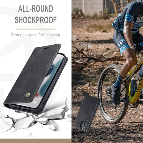 CaseMe-013 Multifunctional Retro Frosted Horizontal Flip Leather Case with Card Slot & Holder & Wallet, For iPhone 13 mini, For iPhone 13, For iPhone 13 Pro, For iPhone 13 Pro Max