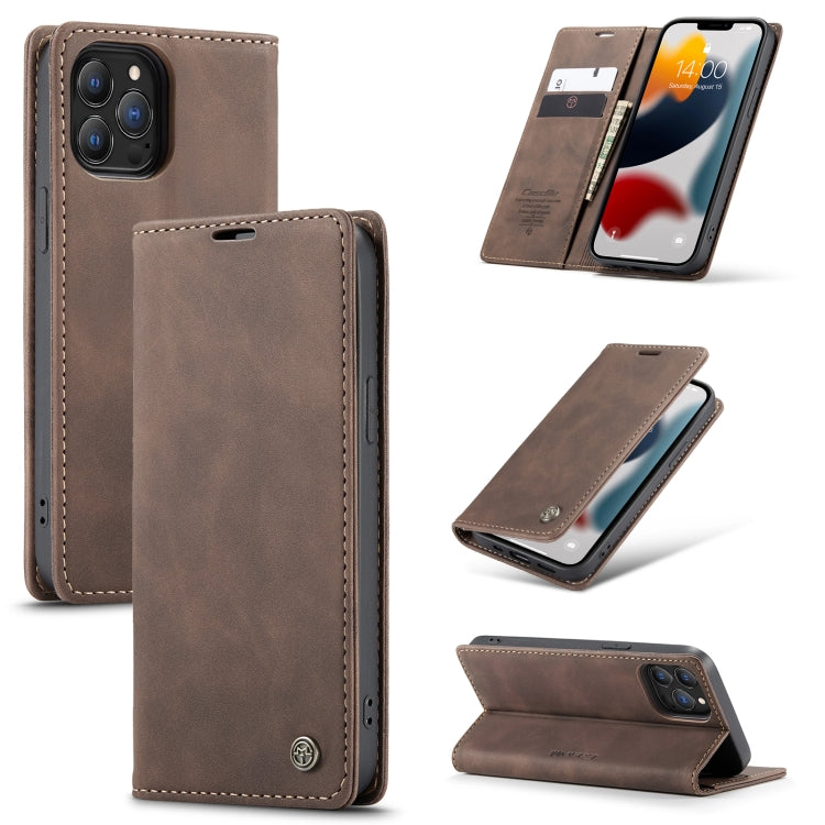 CaseMe-013 Multifunctional Retro Frosted Horizontal Flip Leather Case with Card Slot & Holder & Wallet, For iPhone 13 mini, For iPhone 13, For iPhone 13 Pro, For iPhone 13 Pro Max