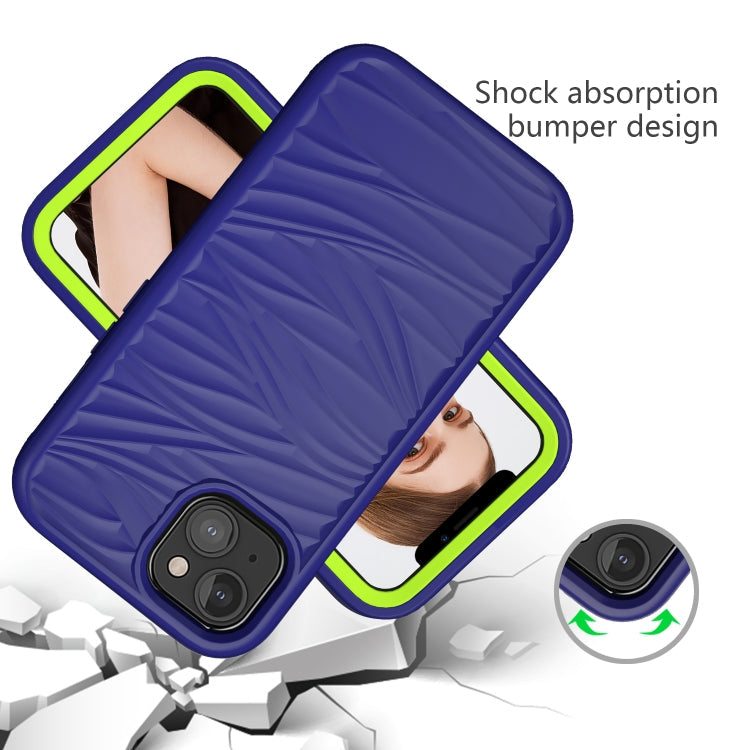 Wave Pattern 3 in 1 Silicone + PC Shockproof Protective Case
