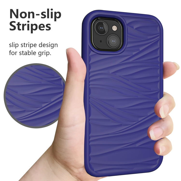 Wave Pattern 3 in 1 Silicone + PC Shockproof Protective Case
