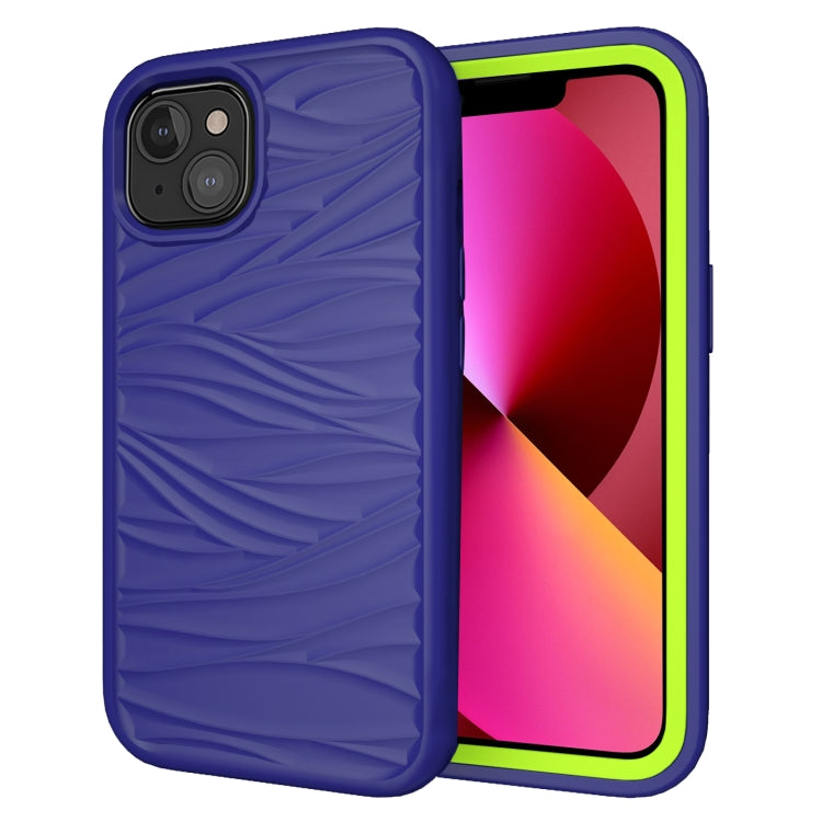 Wave Pattern 3 in 1 Silicone + PC Shockproof Protective Case