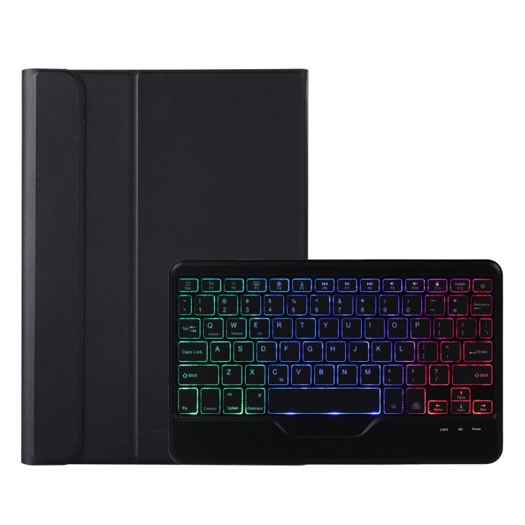 AN05BS Ultra-thin Tri-color Backlight Detachable Lambskin Texture TPU Bluetooth Keyboard Leather Case with Holder For Xiaomi Pad 5 / 5 Pro
