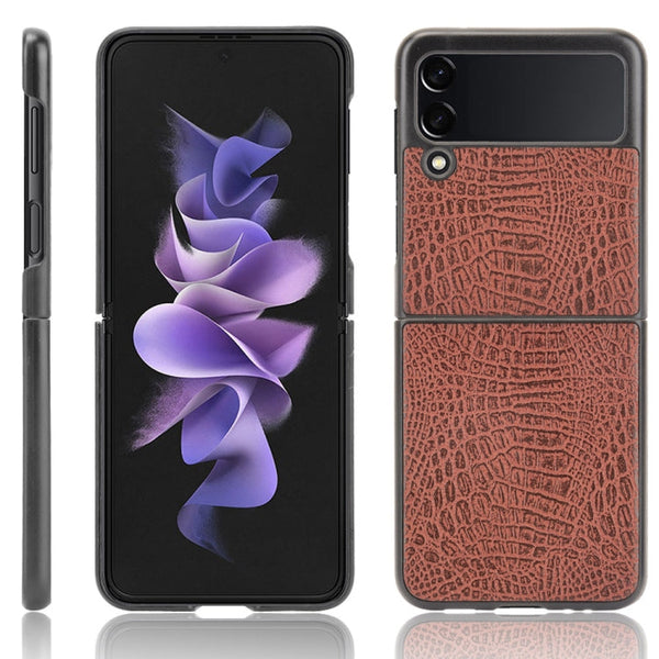 Shockproof Crocodile Texture PC + PU Case, For Google Pixel 5a 5G, For Samsung Galaxy Z Flip3 5G, For Samsung Galaxy Z Fold3 5G