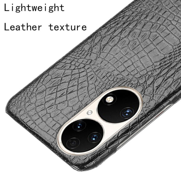 Shockproof Crocodile Texture PC + PU Case, For Huawei P50