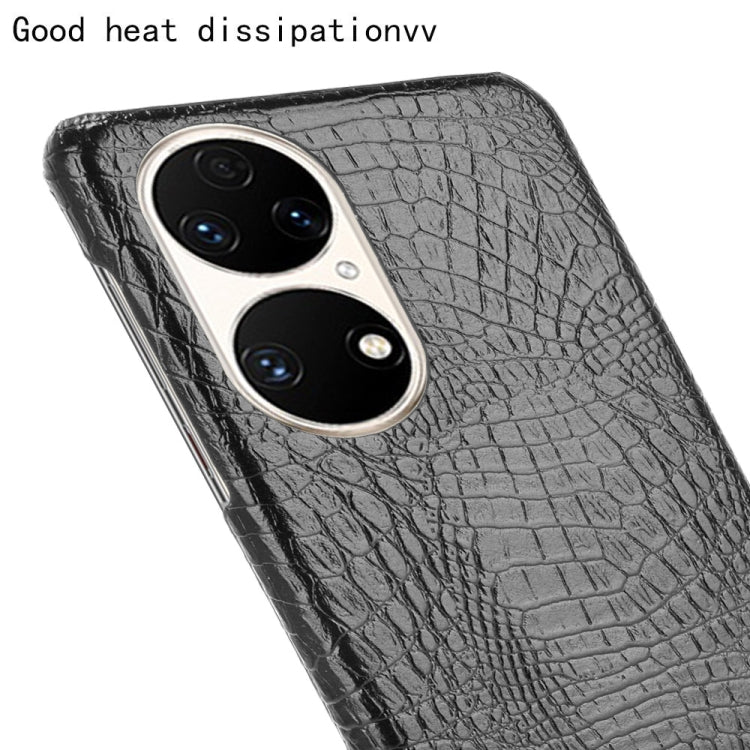Shockproof Crocodile Texture PC + PU Case, For Huawei P50