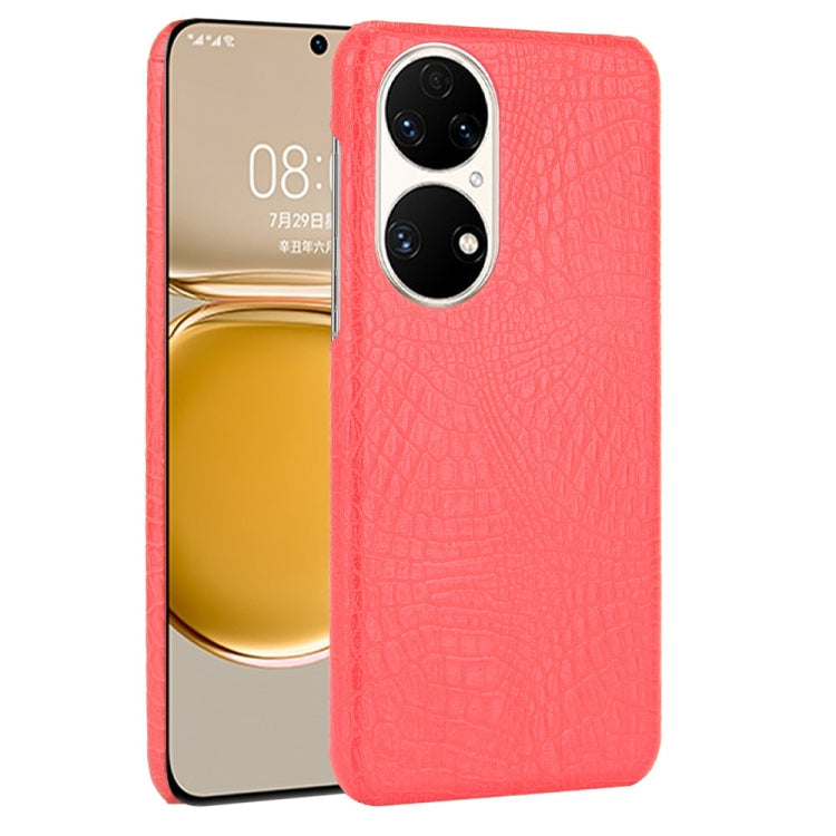 Shockproof Crocodile Texture PC + PU Case, For Huawei P50