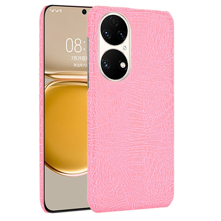Shockproof Crocodile Texture PC + PU Case, For Huawei P50