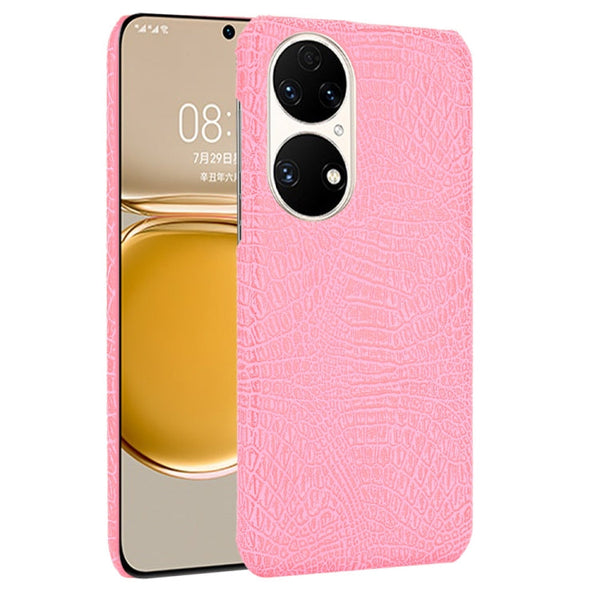 Shockproof Crocodile Texture PC + PU Case, For Huawei P50