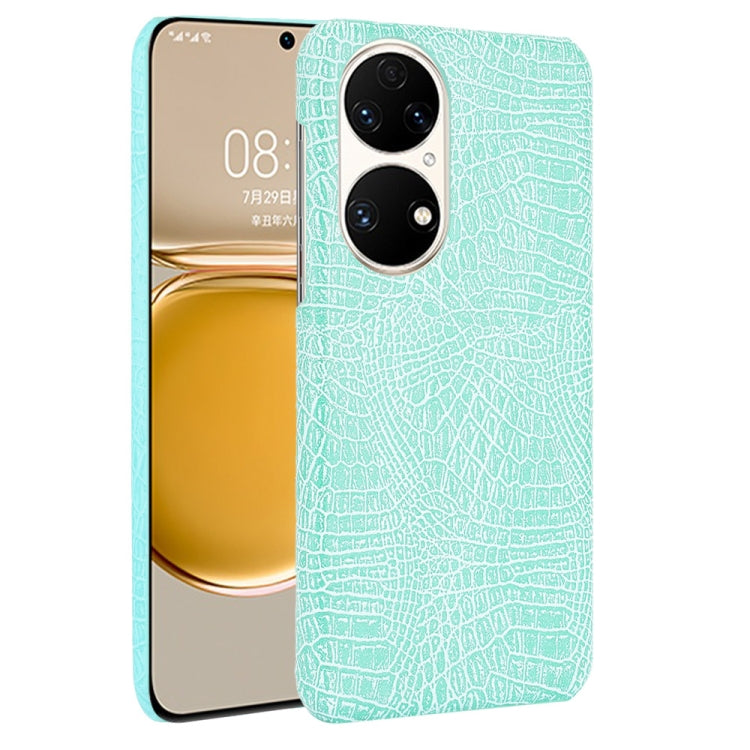 Shockproof Crocodile Texture PC + PU Case, For Huawei P50
