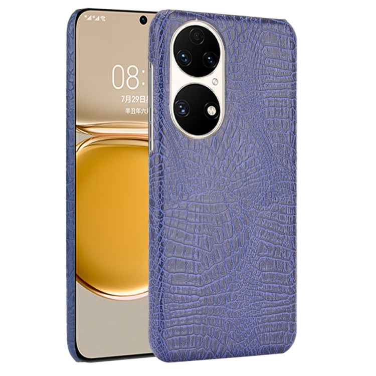 Shockproof Crocodile Texture PC + PU Case, For Huawei P50