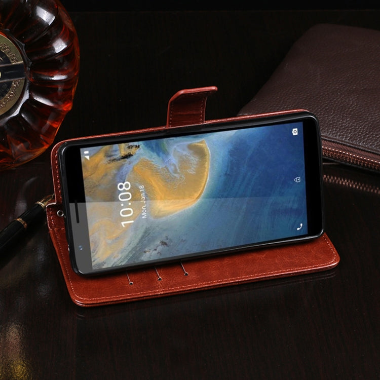 idewei Crazy Horse Texture Horizontal Flip Leather Case with Holder & Card Slots & Wallet, For ZTE Blade A31