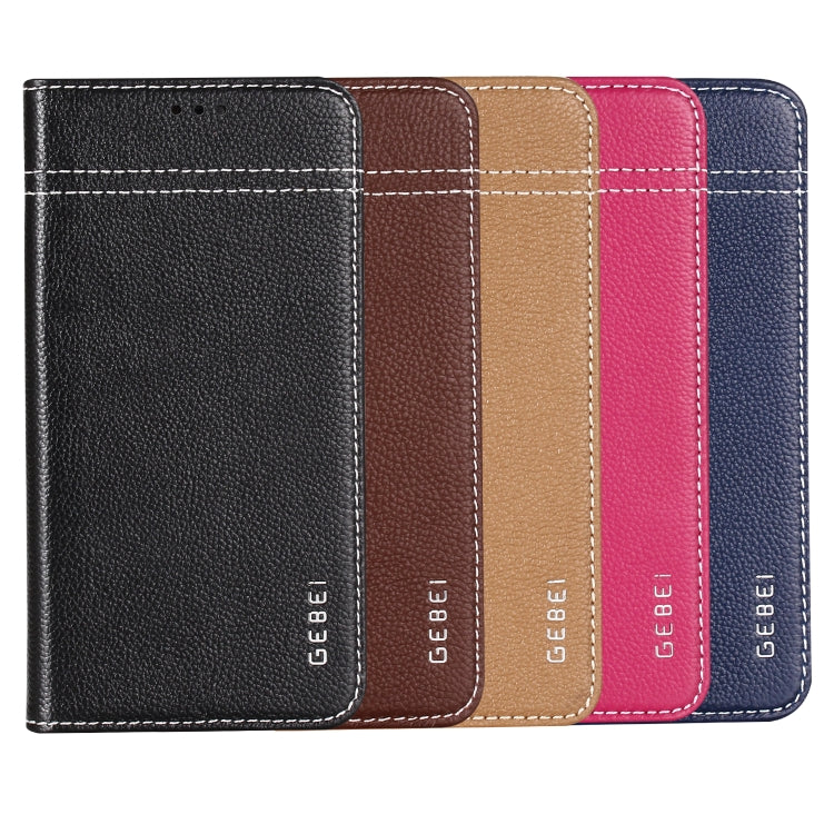 GEBEI Top-grain Leather Horizontal Flip Protective Case with Holder & Card Slots, For iPhone XS Max, For Galaxy Note 10, For Galaxy Note 10+