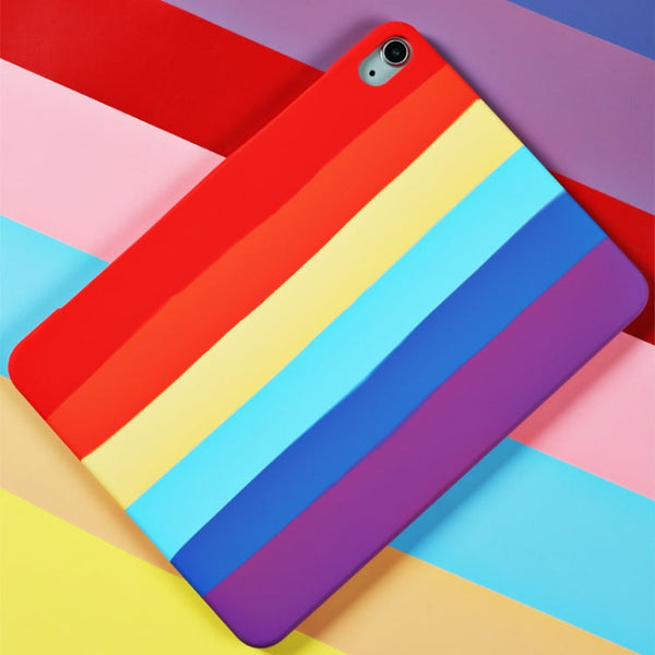Rainbow Liquid Silicone + PC Shockproof Protective Case, For iPad Air 2022 / 2020 10.9 inch, For iPad Pro 12.9 inch 2020