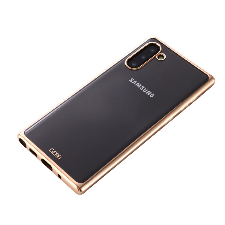 GEBEI Plating TPU Shockproof Protective Case, For Galaxy Note 10, For Galaxy Note 10+