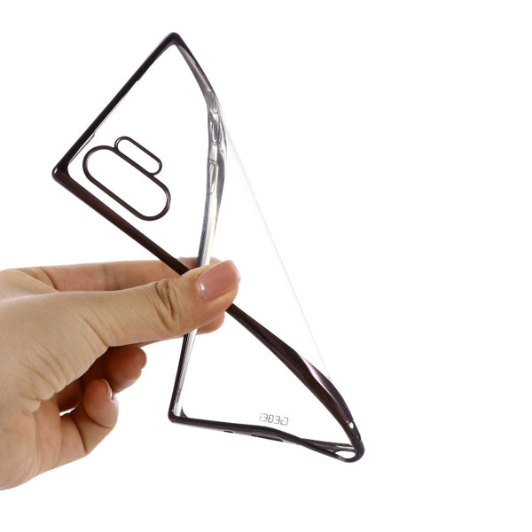 GEBEI Plating TPU Shockproof Protective Case, For Galaxy Note 10, For Galaxy Note 10+