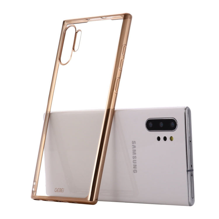 GEBEI Plating TPU Shockproof Protective Case, For Galaxy Note 10, For Galaxy Note 10+