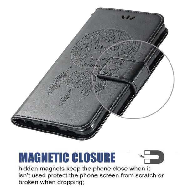 Wind Chime Owl Embossing Pattern Horizontal Flip Leather Case with Holder & Card Slots & Wallet, For iPhone 13 Pro Max, For iPhone 13 Pro, For iPhone 13