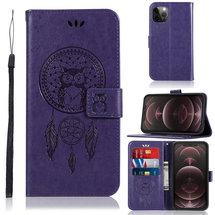 Wind Chime Owl Embossing Pattern Horizontal Flip Leather Case with Holder & Card Slots & Wallet, For iPhone 13 Pro Max, For iPhone 13 Pro, For iPhone 13