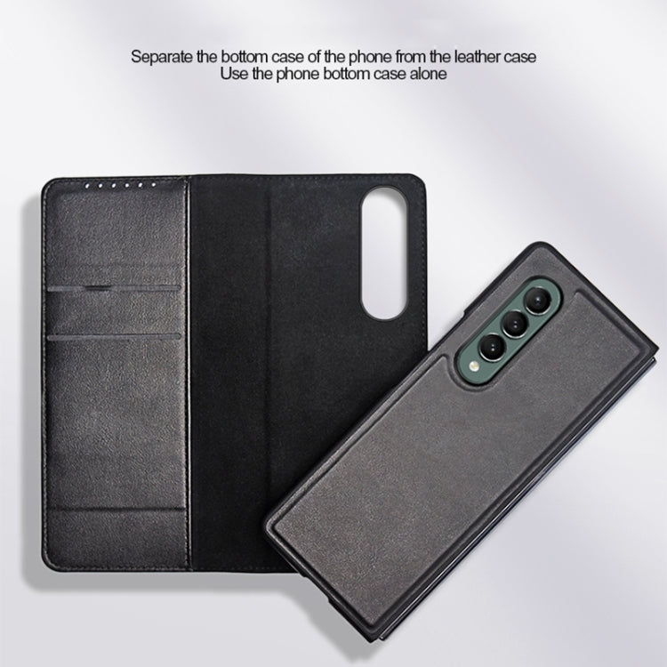 Split Type Horizontal Flip Foldable Leather Case with Holder & Card Slots & Wallet
