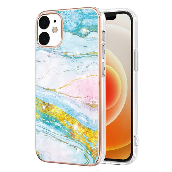 Electroplating Marble Pattern Dual-side IMD TPU Shockproof Case, For iPhone 12 / 12 Pro, For iPhone 12 Pro Max, For iPhone 11, For iPhone 11 Pro Max