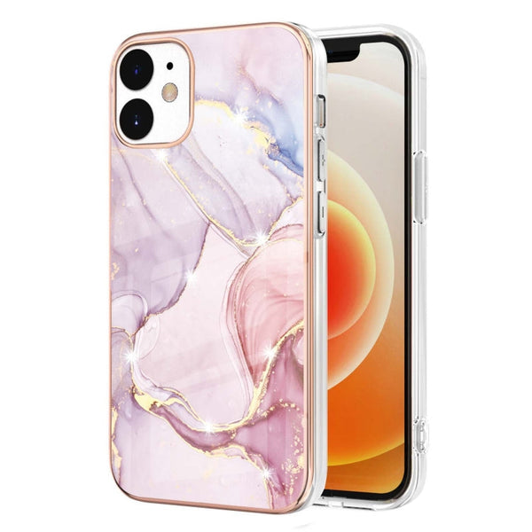 Electroplating Marble Pattern Dual-side IMD TPU Shockproof Case, For iPhone 12 / 12 Pro, For iPhone 12 Pro Max, For iPhone 11, For iPhone 11 Pro Max