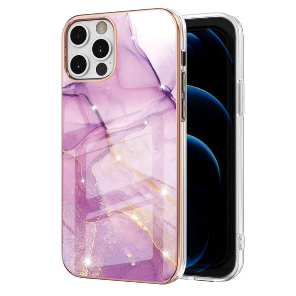 Electroplating Marble Pattern Dual-side IMD TPU Shockproof Case, For iPhone 12 / 12 Pro, For iPhone 12 Pro Max, For iPhone 11, For iPhone 11 Pro Max