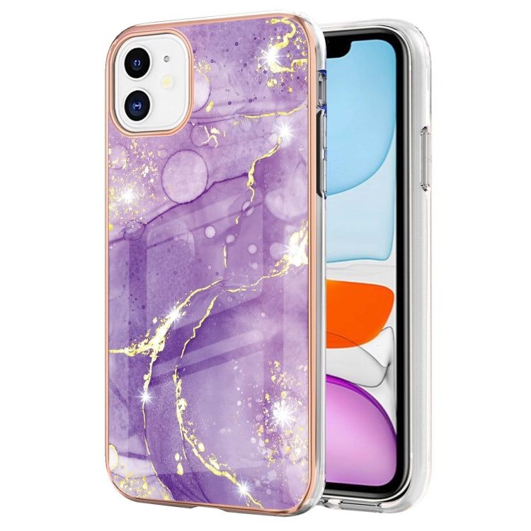 Electroplating Marble Pattern Dual-side IMD TPU Shockproof Case, For iPhone 12 / 12 Pro, For iPhone 12 Pro Max, For iPhone 11, For iPhone 11 Pro Max