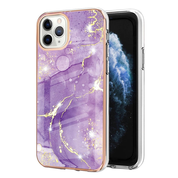 Electroplating Marble Pattern Dual-side IMD TPU Shockproof Case, For iPhone 12 / 12 Pro, For iPhone 12 Pro Max, For iPhone 11, For iPhone 11 Pro Max