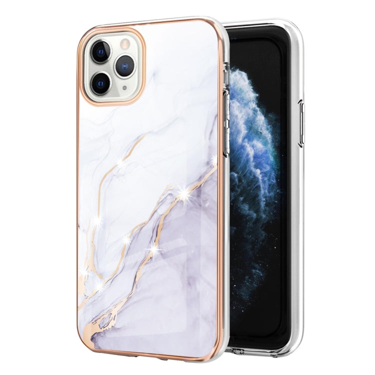 Electroplating Marble Pattern Dual-side IMD TPU Shockproof Case, For iPhone 12 / 12 Pro, For iPhone 12 Pro Max, For iPhone 11, For iPhone 11 Pro Max