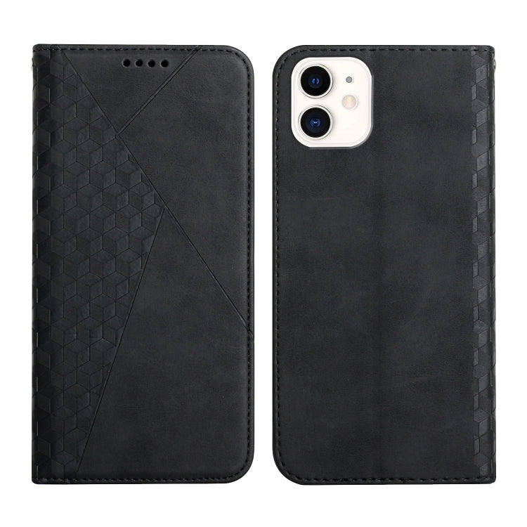 Diamond Pattern Splicing Skin Feel Magnetic Horizontal Flip Leather Case with Card Slots & Holder & Wallet, For iPhone 12 mini, For iPhone 12 / 12 Pro, For iPhone 12 Pro Max, For iPhone 11