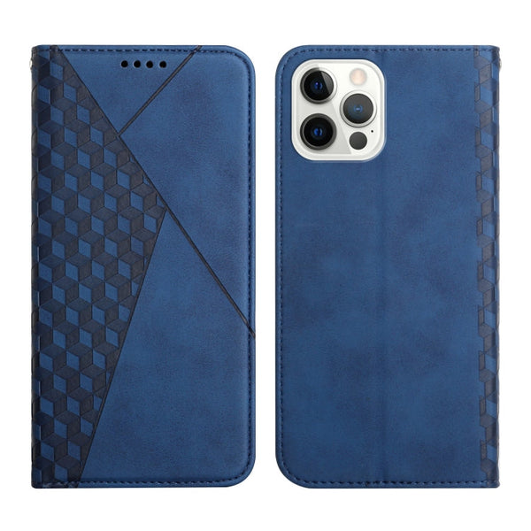 Diamond Pattern Splicing Skin Feel Magnetic Horizontal Flip Leather Case with Card Slots & Holder & Wallet, For iPhone 12 mini, For iPhone 12 / 12 Pro, For iPhone 12 Pro Max, For iPhone 11