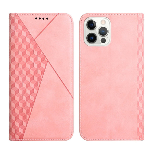 Diamond Pattern Splicing Skin Feel Magnetic Horizontal Flip Leather Case with Card Slots & Holder & Wallet, For iPhone 12 mini, For iPhone 12 / 12 Pro, For iPhone 12 Pro Max, For iPhone 11