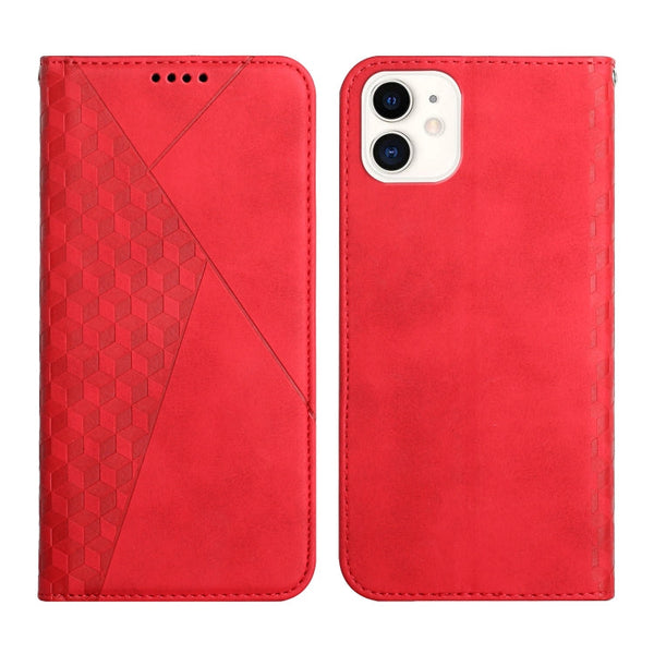 Diamond Pattern Splicing Skin Feel Magnetic Horizontal Flip Leather Case with Card Slots & Holder & Wallet, For iPhone 12 mini, For iPhone 12 / 12 Pro, For iPhone 12 Pro Max, For iPhone 11