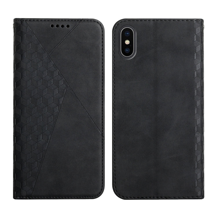 Diamond Pattern Splicing Skin Feel Magnetic Horizontal Flip Leather Case with Card Slots & Holder & Wallet, For iPhone 11 Pro, For iPhone 11 Pro Max, For iPhone X / XS, For iPhone XR
