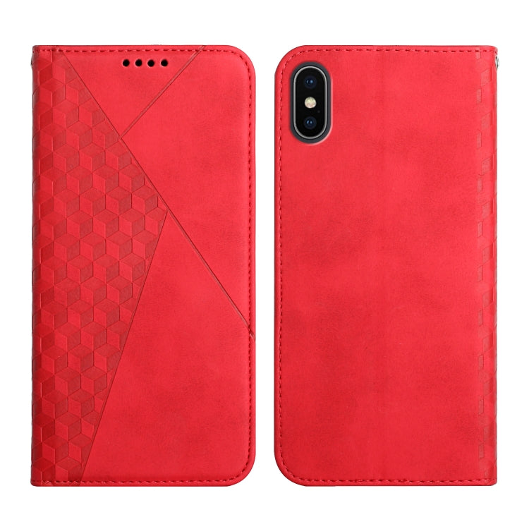 Diamond Pattern Splicing Skin Feel Magnetic Horizontal Flip Leather Case with Card Slots & Holder & Wallet, For iPhone XS Max, For iPhone SE 2022 / SE 2020 / 7 / 8 / 6, For iPhone 7 Plus / 8 Plus