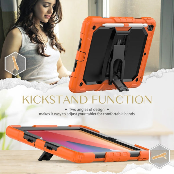 Shockproof Colorful Silica Gel + PC Protective Case with Holder & Shoulder Strap