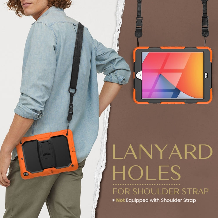 Shockproof Colorful Silica Gel + PC Protective Case with Holder & Shoulder Strap