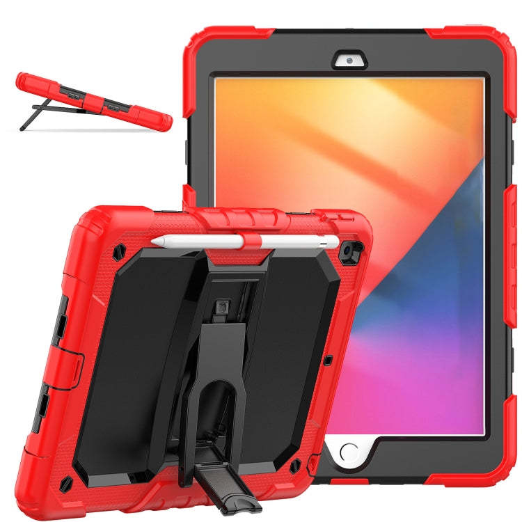 Shockproof Colorful Silica Gel + PC Protective Case with Holder & Shoulder Strap